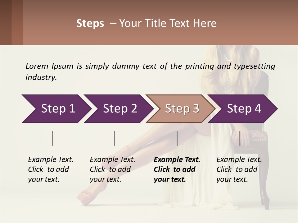 A Woman Sitting On A Chair With Her Legs Crossed PowerPoint Template