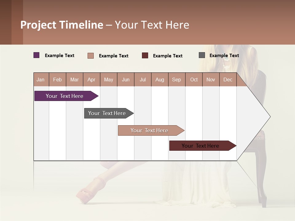 A Woman Sitting On A Chair With Her Legs Crossed PowerPoint Template