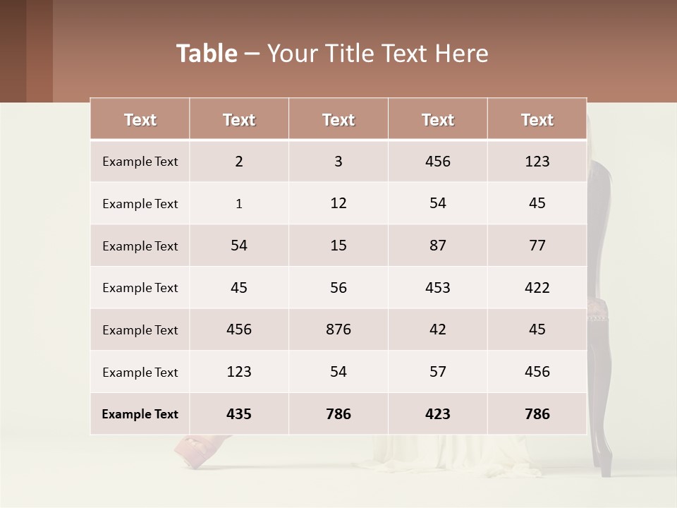 A Woman Sitting On A Chair With Her Legs Crossed PowerPoint Template