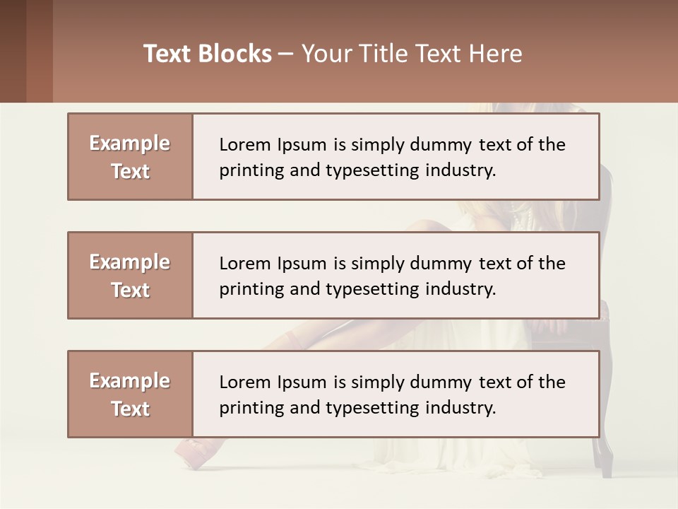 A Woman Sitting On A Chair With Her Legs Crossed PowerPoint Template