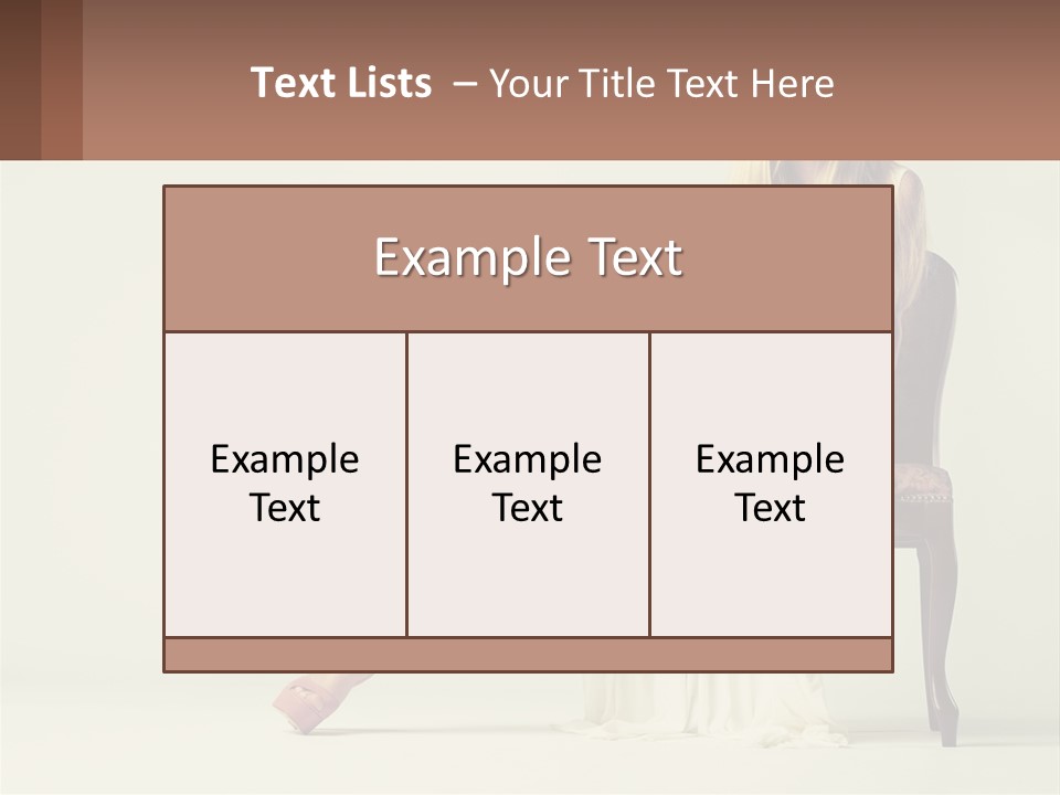 A Woman Sitting On A Chair With Her Legs Crossed PowerPoint Template