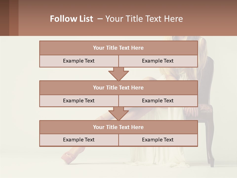 A Woman Sitting On A Chair With Her Legs Crossed PowerPoint Template
