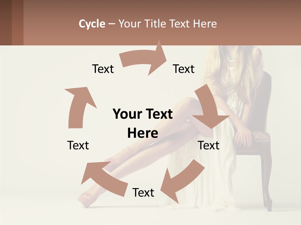 A Woman Sitting On A Chair With Her Legs Crossed PowerPoint Template