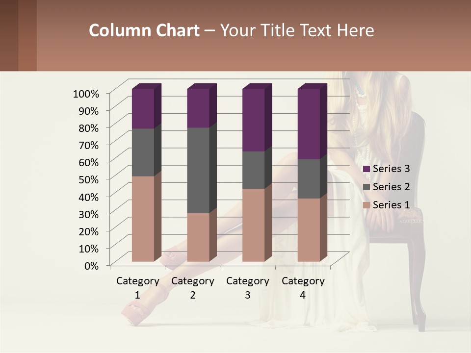 A Woman Sitting On A Chair With Her Legs Crossed PowerPoint Template