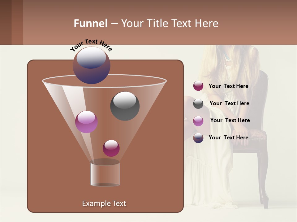 A Woman Sitting On A Chair With Her Legs Crossed PowerPoint Template