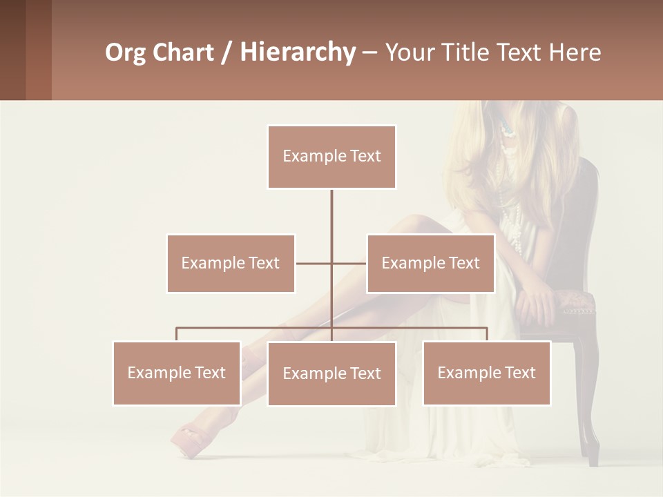 A Woman Sitting On A Chair With Her Legs Crossed PowerPoint Template