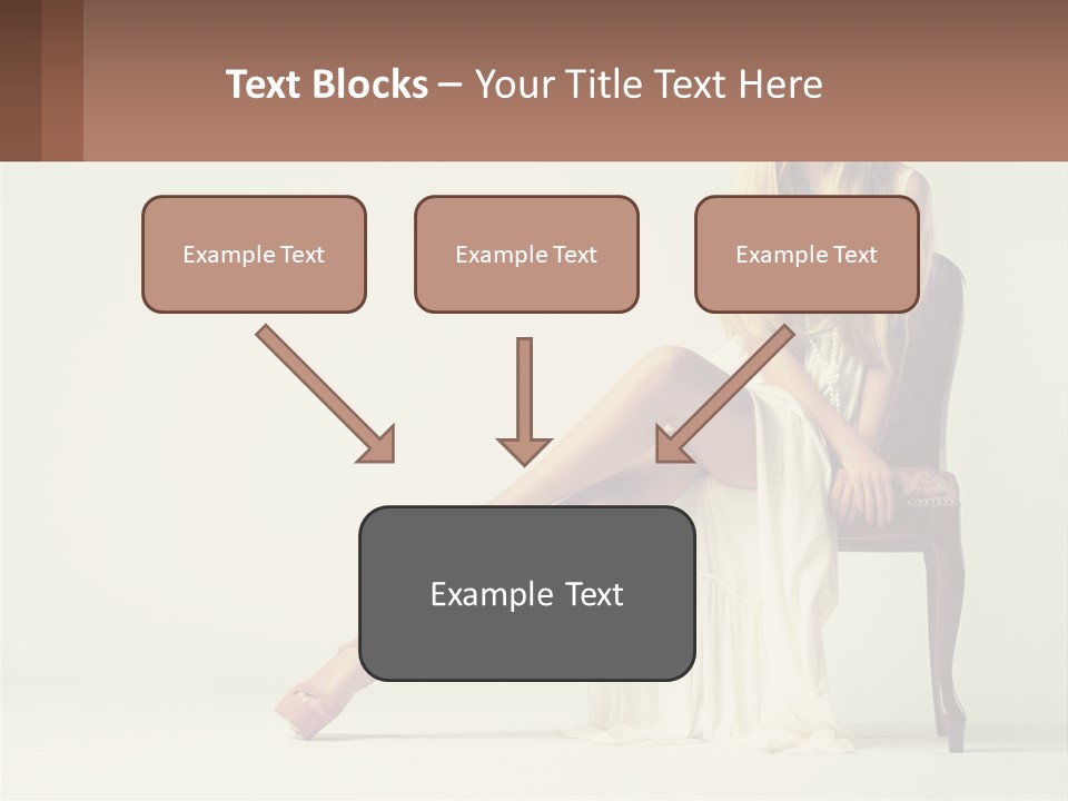 A Woman Sitting On A Chair With Her Legs Crossed PowerPoint Template