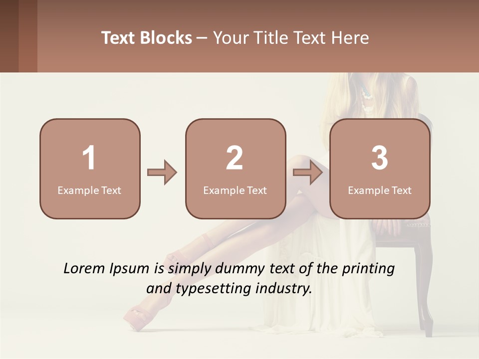 A Woman Sitting On A Chair With Her Legs Crossed PowerPoint Template
