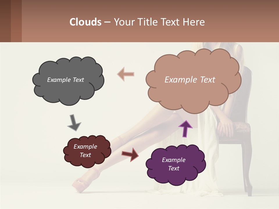 A Woman Sitting On A Chair With Her Legs Crossed PowerPoint Template