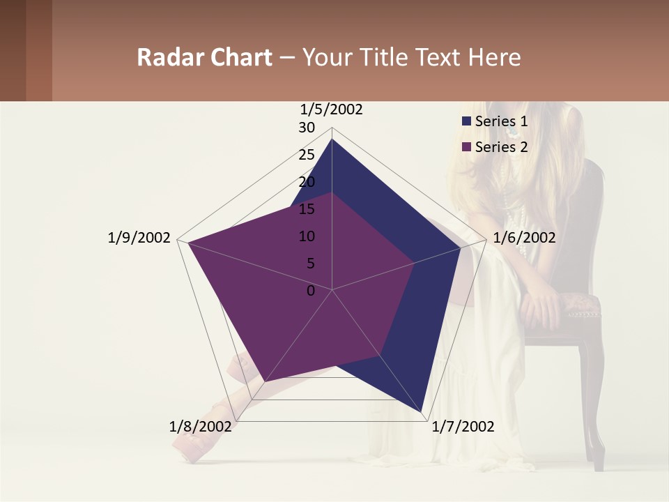 A Woman Sitting On A Chair With Her Legs Crossed PowerPoint Template