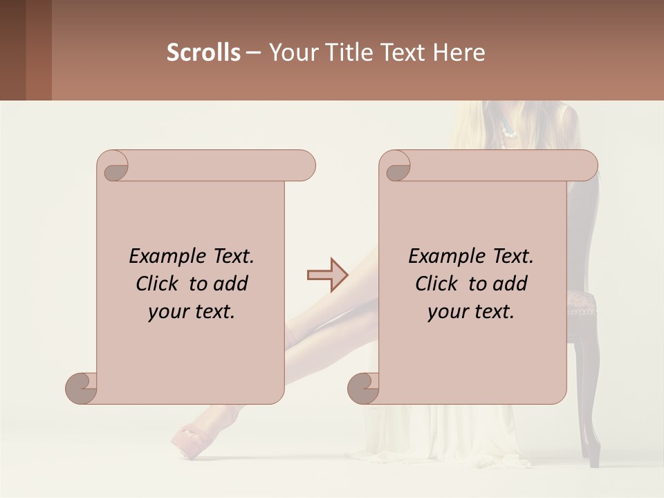 A Woman Sitting On A Chair With Her Legs Crossed PowerPoint Template