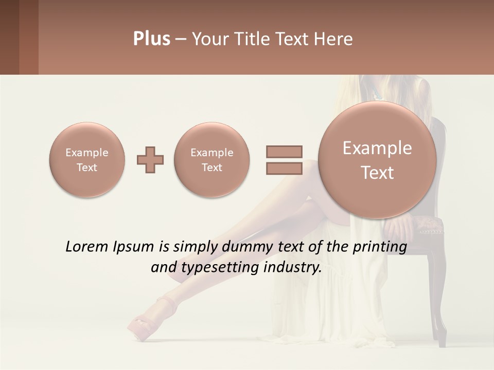 A Woman Sitting On A Chair With Her Legs Crossed PowerPoint Template