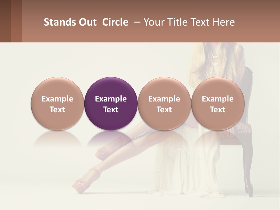 A Woman Sitting On A Chair With Her Legs Crossed PowerPoint Template