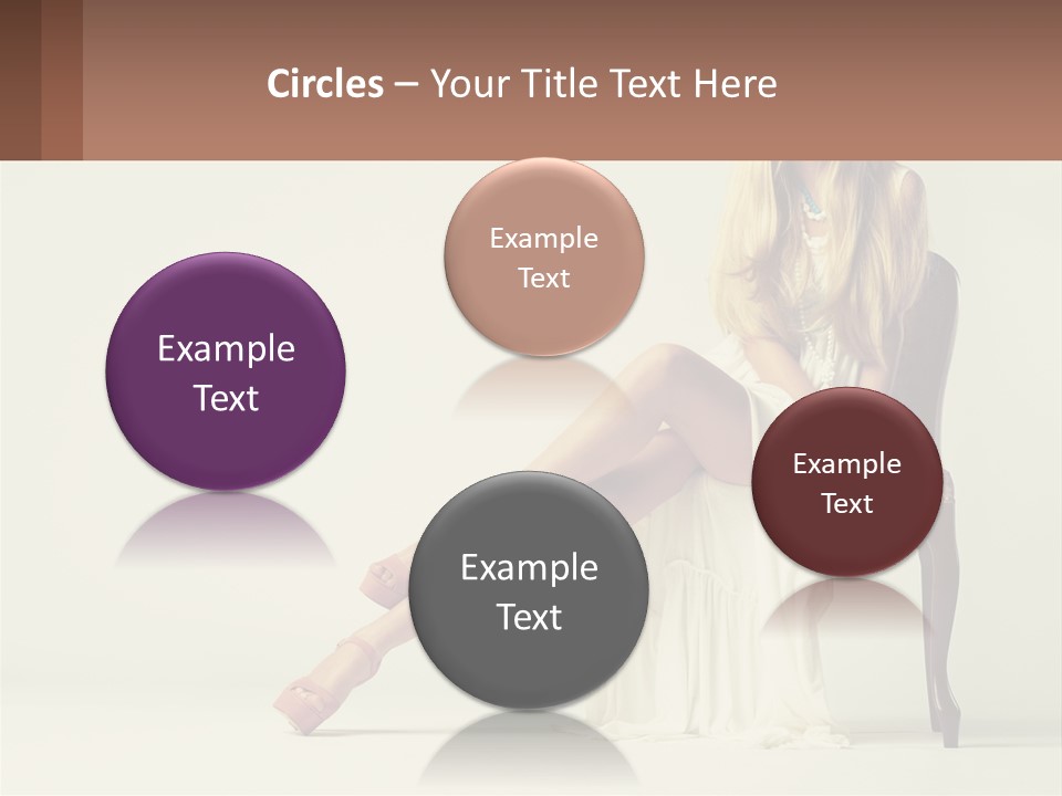 A Woman Sitting On A Chair With Her Legs Crossed PowerPoint Template