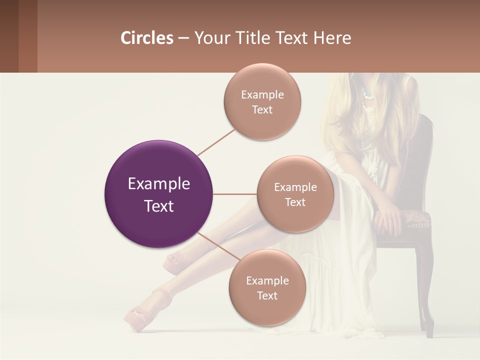 A Woman Sitting On A Chair With Her Legs Crossed PowerPoint Template