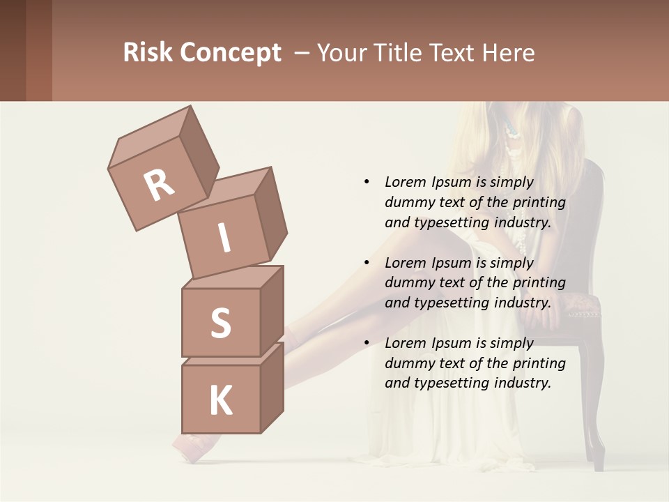 A Woman Sitting On A Chair With Her Legs Crossed PowerPoint Template