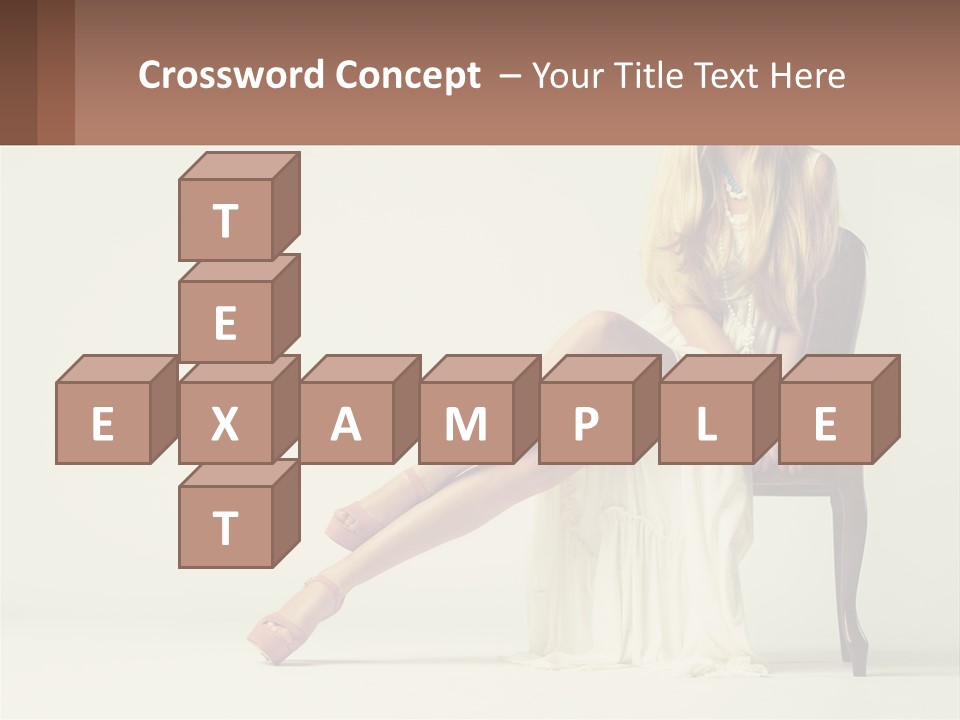 A Woman Sitting On A Chair With Her Legs Crossed PowerPoint Template