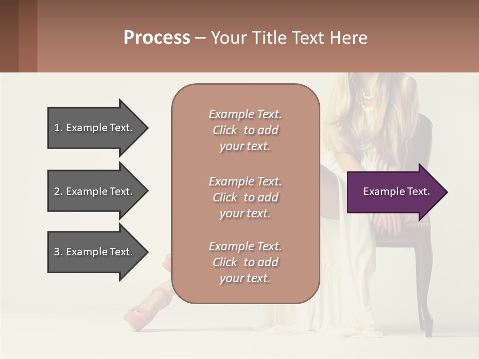 A Woman Sitting On A Chair With Her Legs Crossed PowerPoint Template
