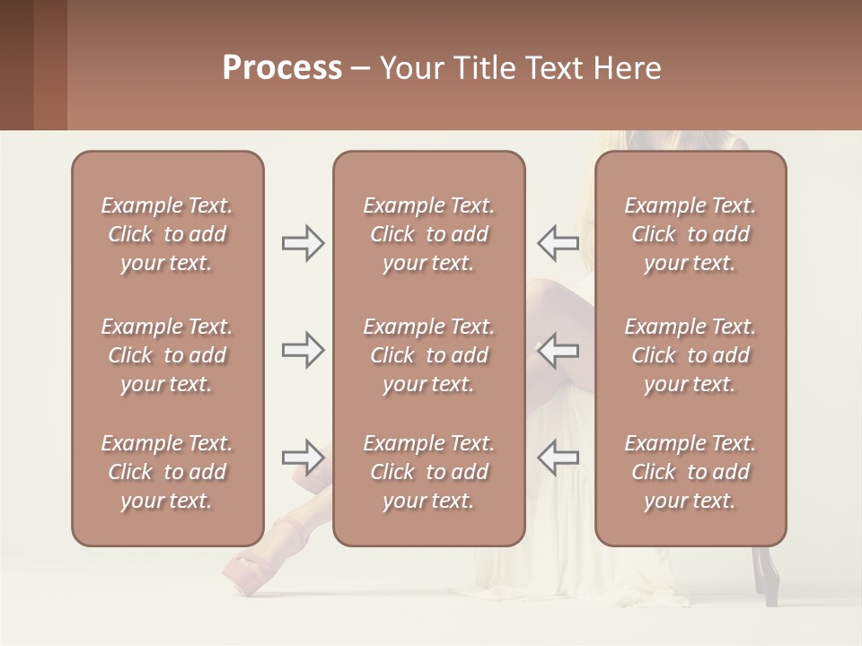 A Woman Sitting On A Chair With Her Legs Crossed PowerPoint Template