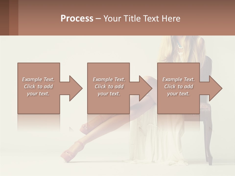 A Woman Sitting On A Chair With Her Legs Crossed PowerPoint Template