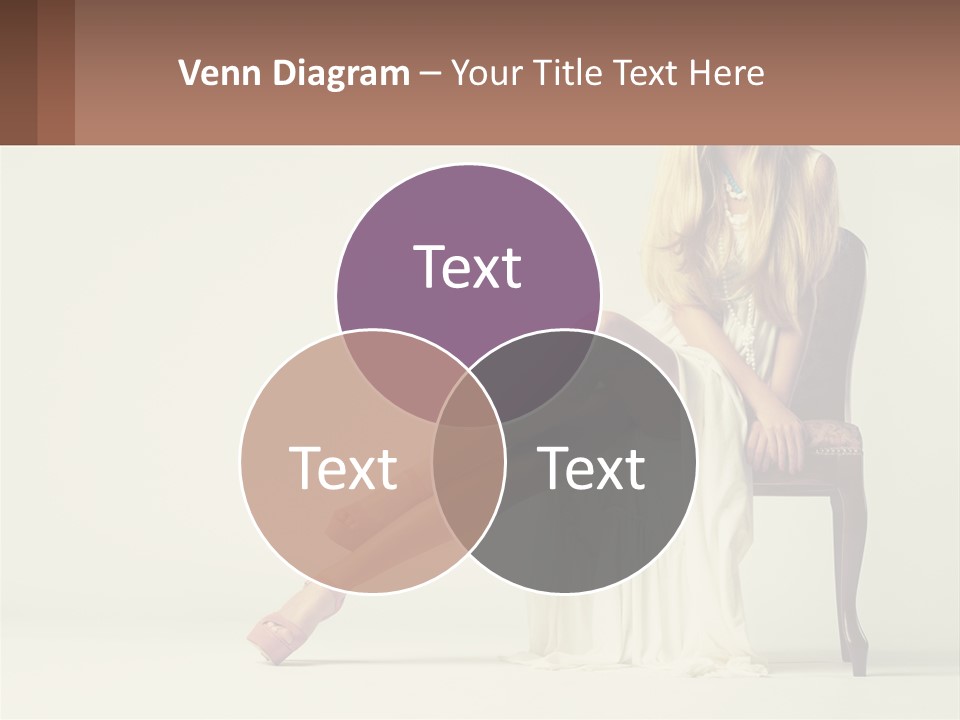 A Woman Sitting On A Chair With Her Legs Crossed PowerPoint Template