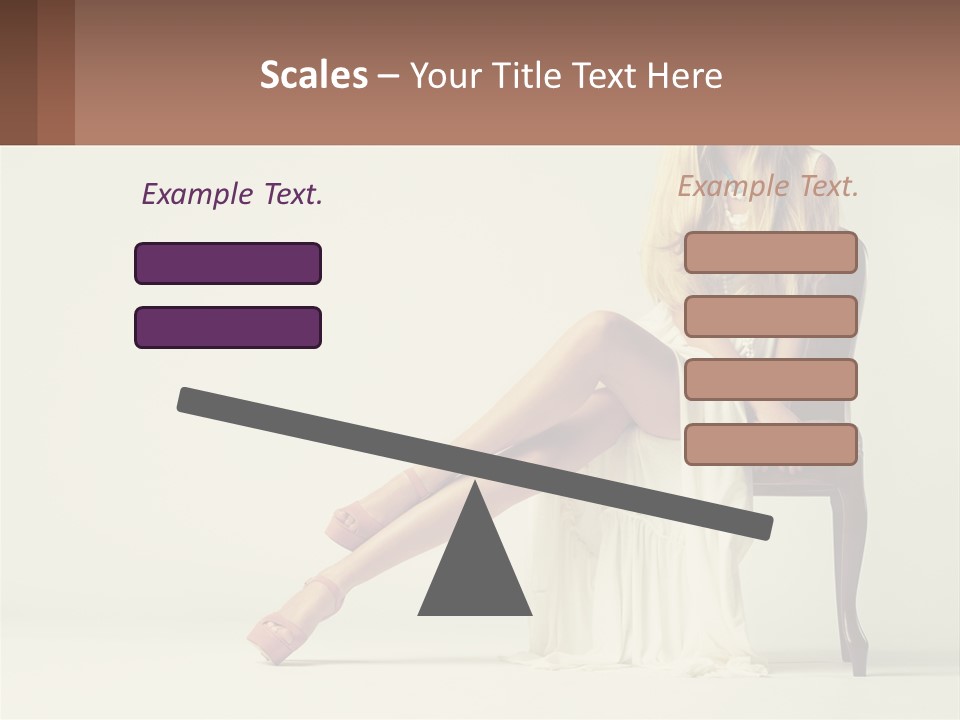 A Woman Sitting On A Chair With Her Legs Crossed PowerPoint Template