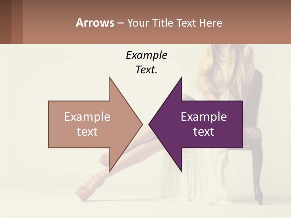 A Woman Sitting On A Chair With Her Legs Crossed PowerPoint Template