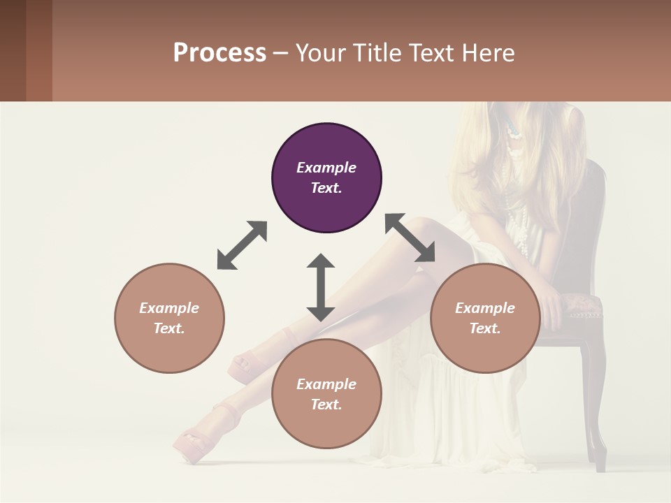A Woman Sitting On A Chair With Her Legs Crossed PowerPoint Template