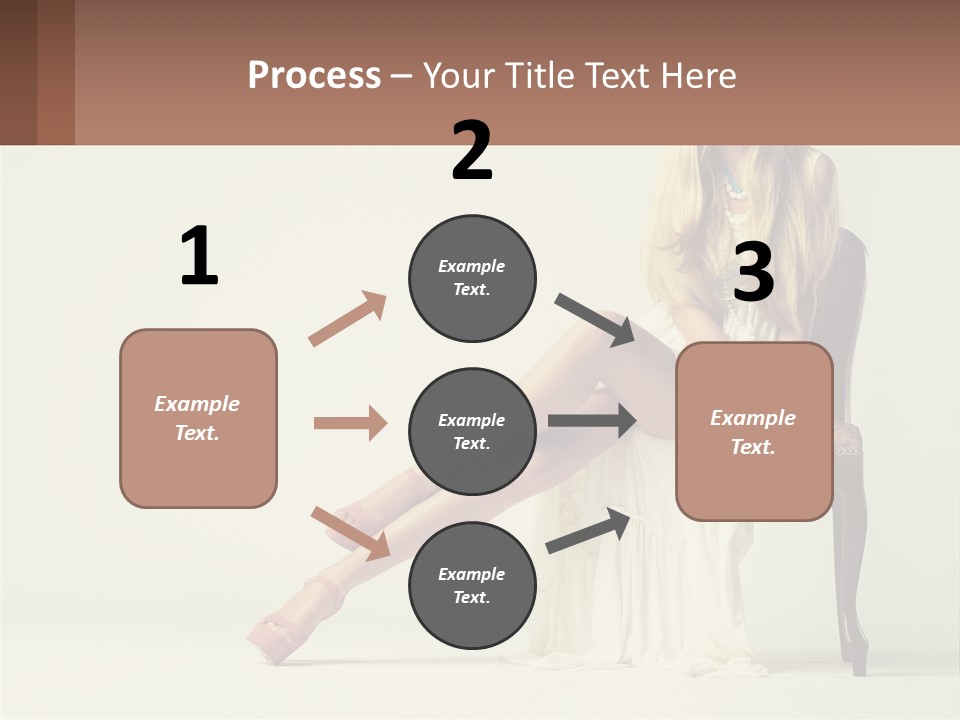 A Woman Sitting On A Chair With Her Legs Crossed PowerPoint Template