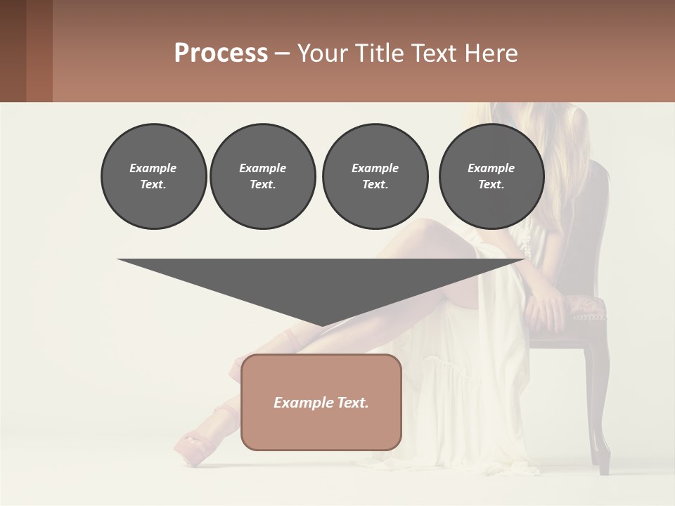 A Woman Sitting On A Chair With Her Legs Crossed PowerPoint Template