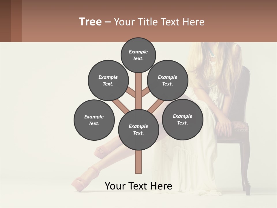 A Woman Sitting On A Chair With Her Legs Crossed PowerPoint Template