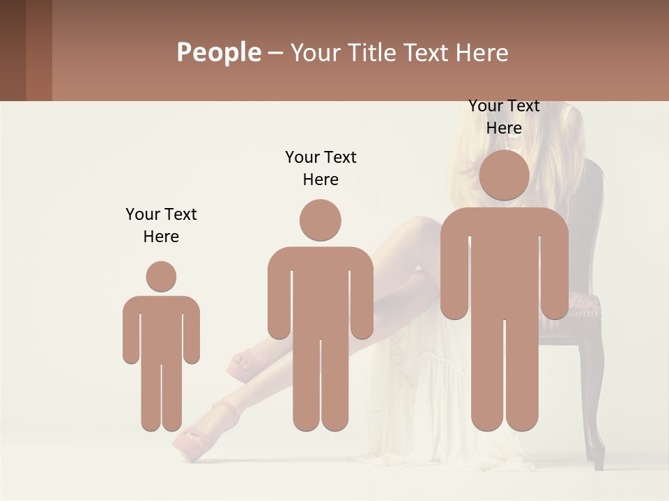 A Woman Sitting On A Chair With Her Legs Crossed PowerPoint Template