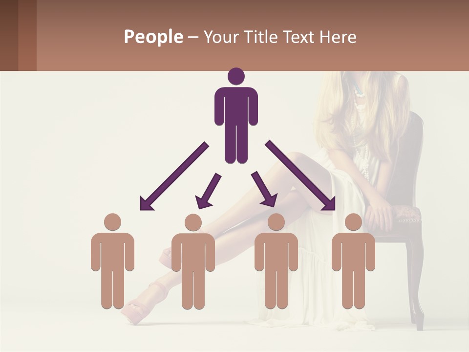 A Woman Sitting On A Chair With Her Legs Crossed PowerPoint Template