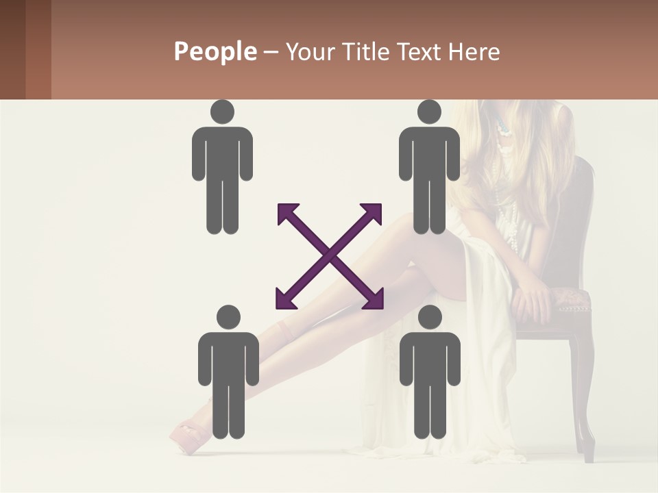 A Woman Sitting On A Chair With Her Legs Crossed PowerPoint Template