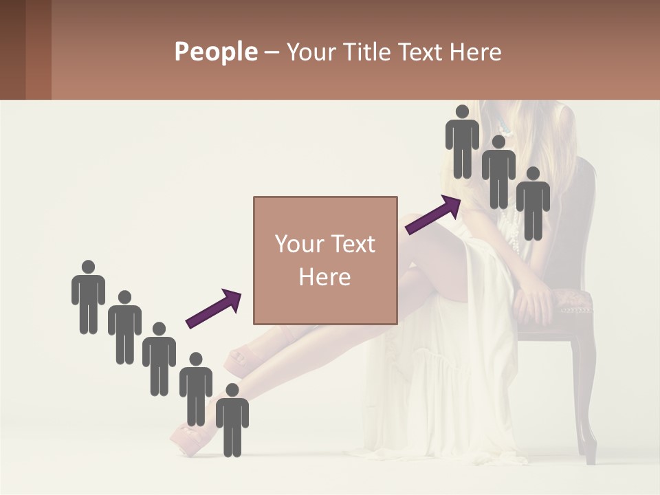 A Woman Sitting On A Chair With Her Legs Crossed PowerPoint Template