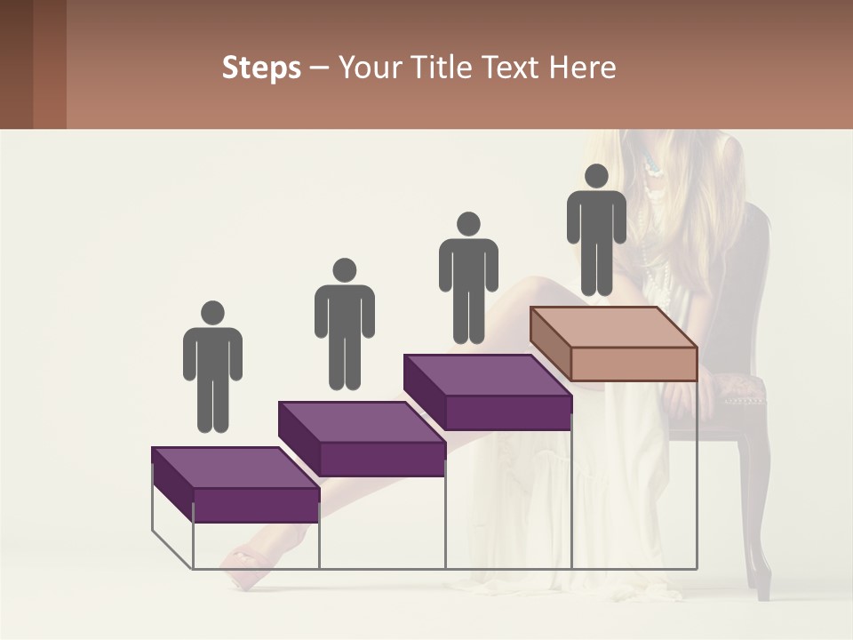 A Woman Sitting On A Chair With Her Legs Crossed PowerPoint Template