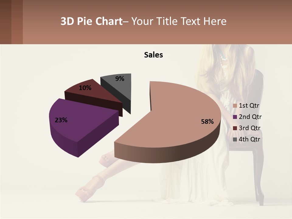 A Woman Sitting On A Chair With Her Legs Crossed PowerPoint Template