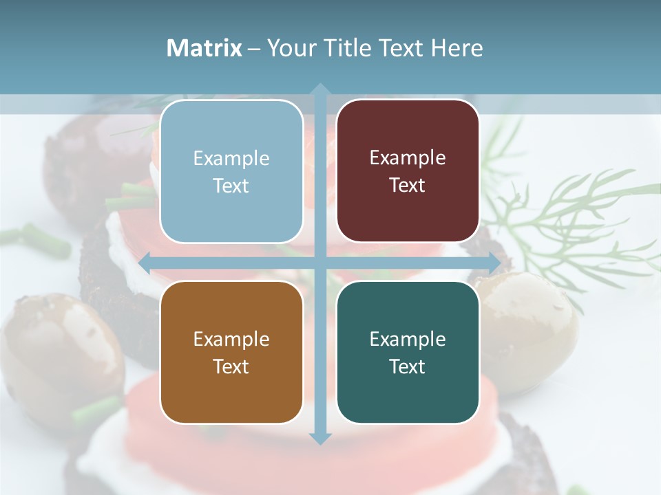 A Plate Of Food On A Table With A Blue Background PowerPoint Template