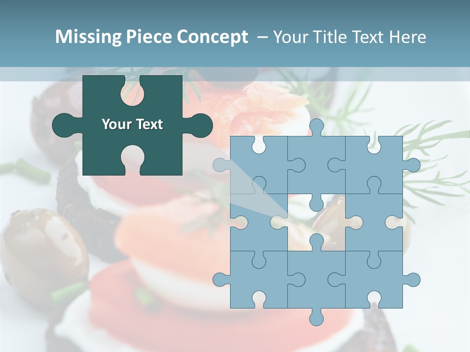 A Plate Of Food On A Table With A Blue Background PowerPoint Template