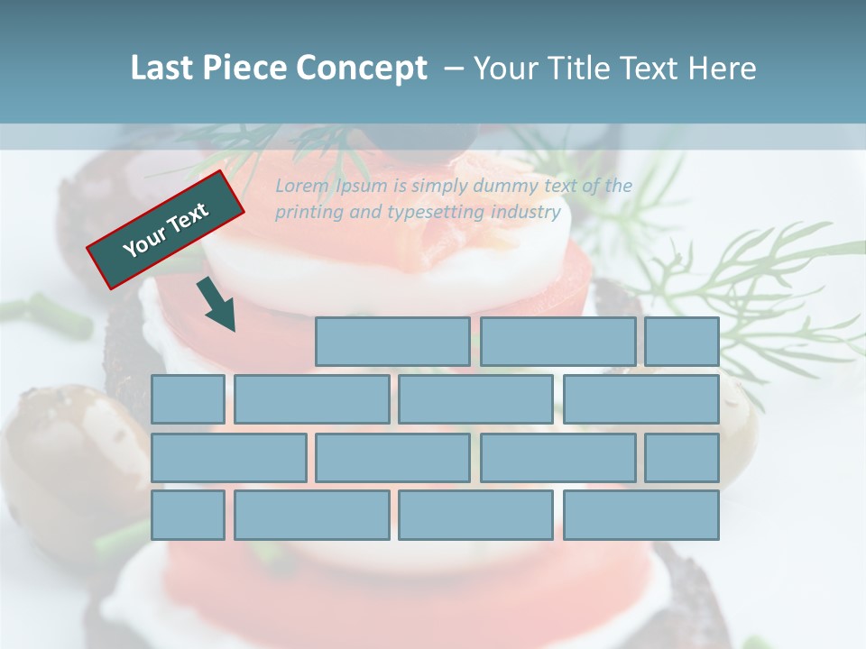 A Plate Of Food On A Table With A Blue Background PowerPoint Template