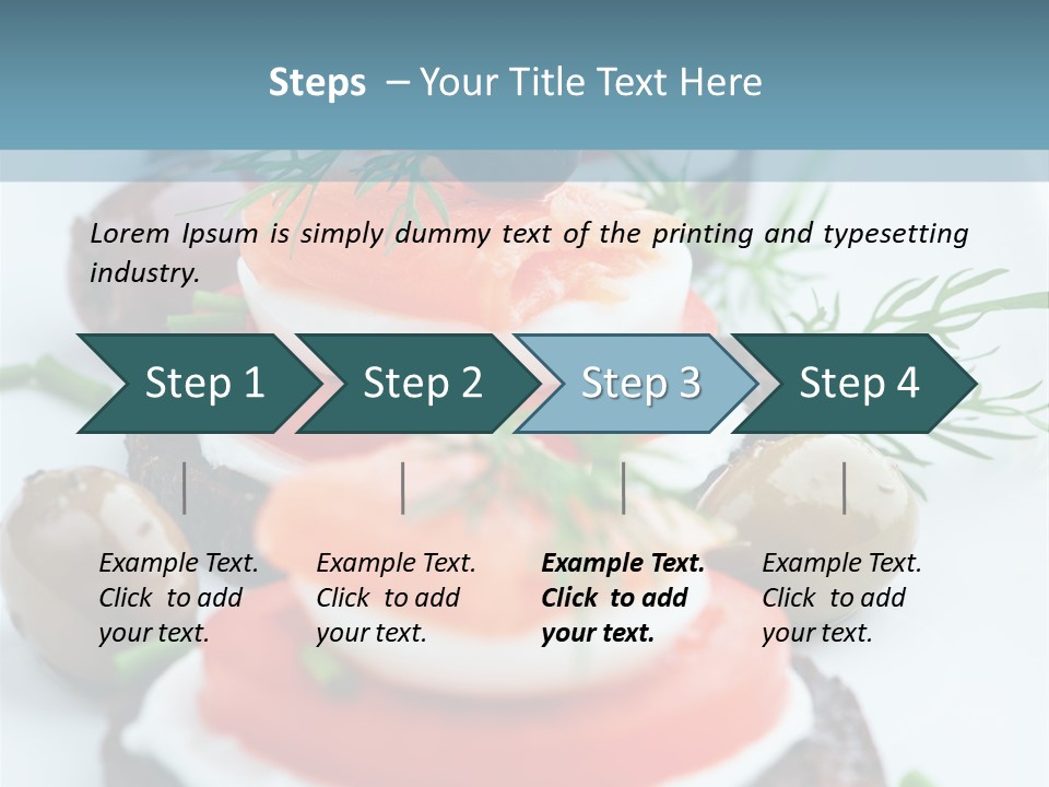 A Plate Of Food On A Table With A Blue Background PowerPoint Template