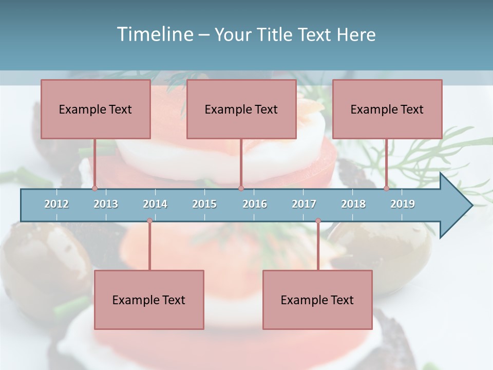 A Plate Of Food On A Table With A Blue Background PowerPoint Template