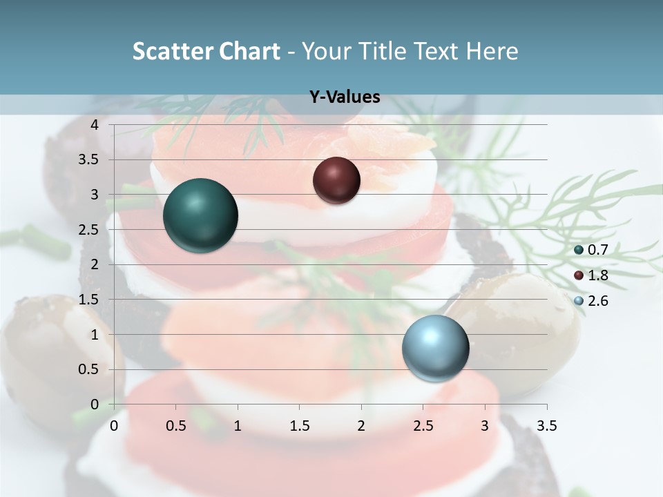 A Plate Of Food On A Table With A Blue Background PowerPoint Template