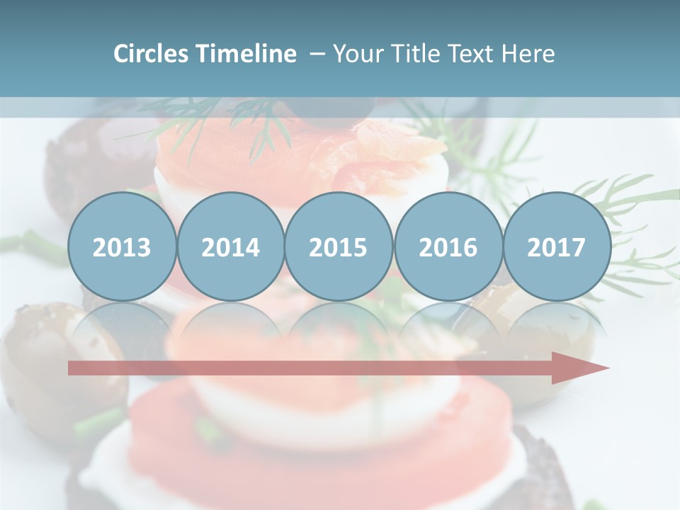 A Plate Of Food On A Table With A Blue Background PowerPoint Template