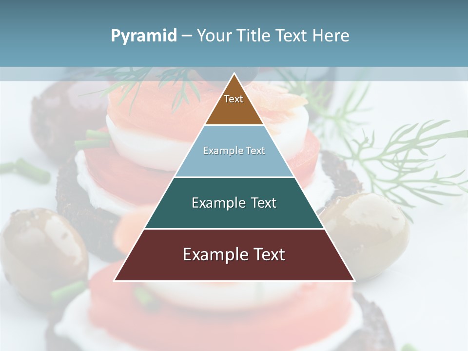 A Plate Of Food On A Table With A Blue Background PowerPoint Template