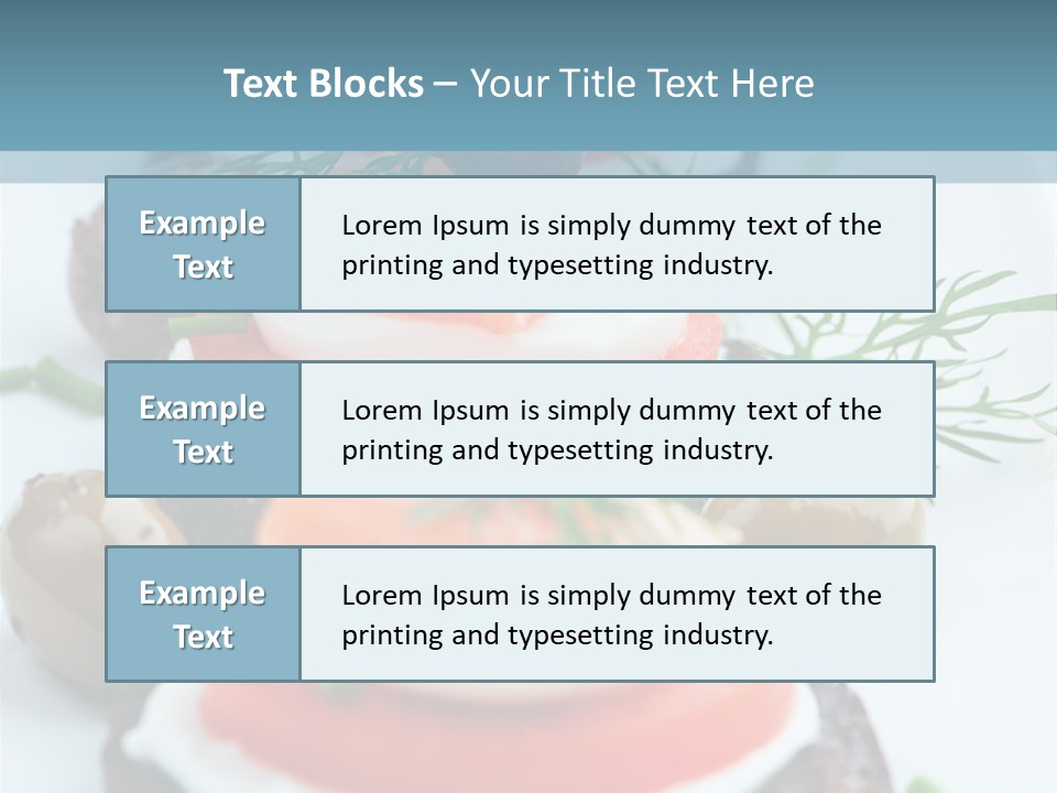 A Plate Of Food On A Table With A Blue Background PowerPoint Template