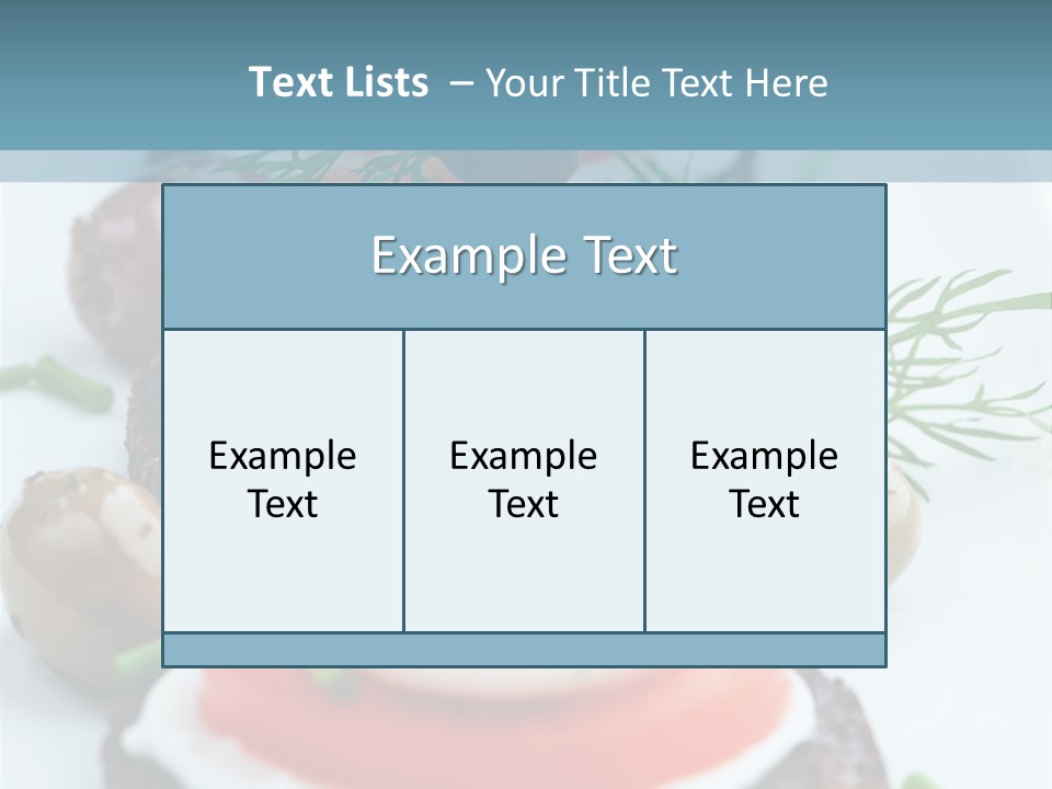 A Plate Of Food On A Table With A Blue Background PowerPoint Template