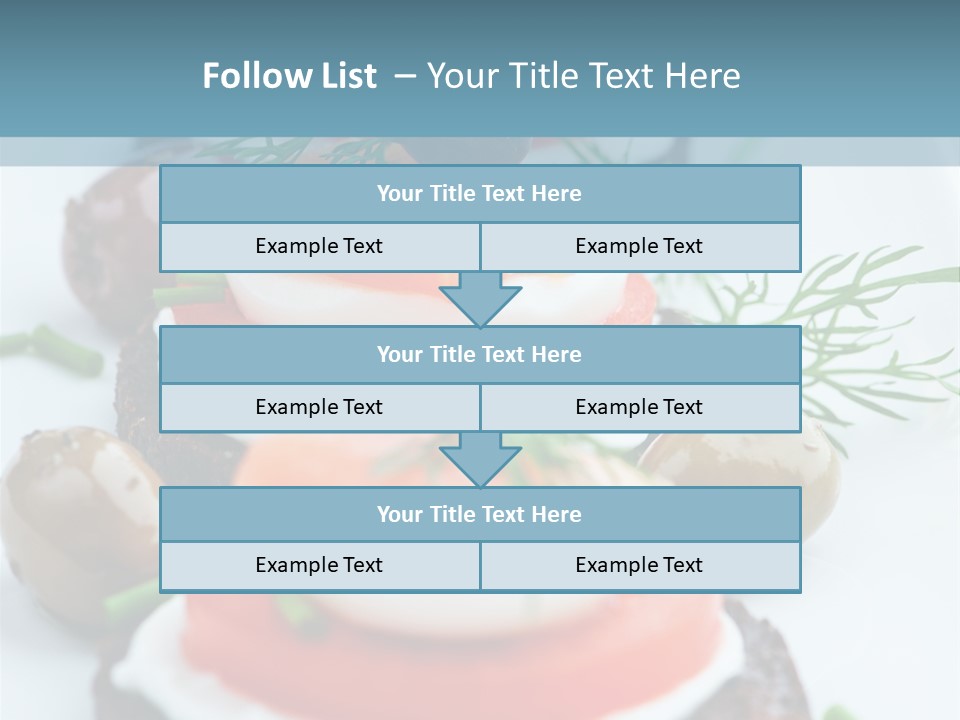 A Plate Of Food On A Table With A Blue Background PowerPoint Template