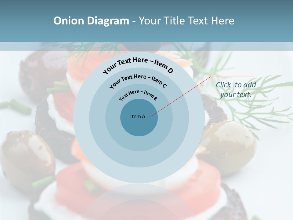 A Plate Of Food On A Table With A Blue Background PowerPoint Template