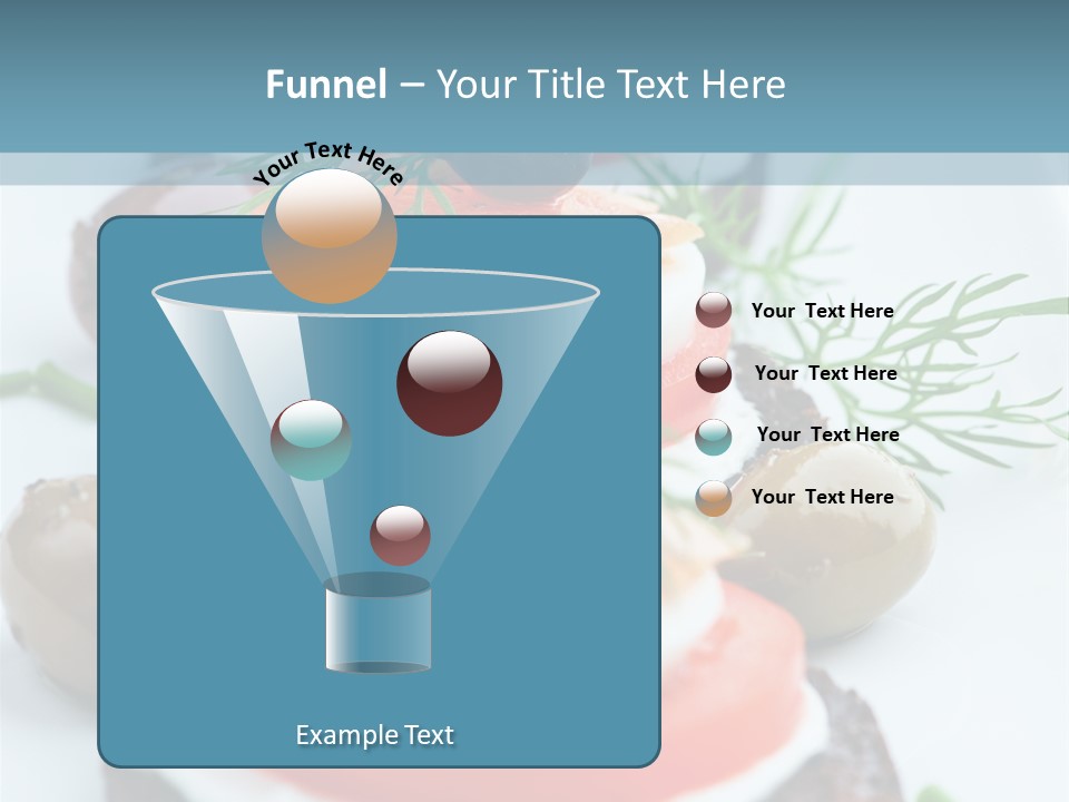 A Plate Of Food On A Table With A Blue Background PowerPoint Template